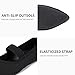 Frank Mully Womens Knit Flats Pointed-Toe Shoes with Elastic Straps Ballerina Flat Shoes for Women Dressy Black,9