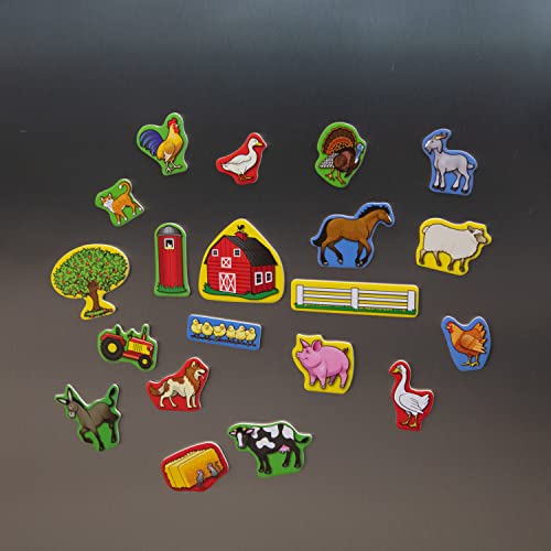 Melissa & Doug 9279 20 Wooden Farm Magnets In A Box - Cute Barnyard Animal Fridge, Refrigerator Magnets thumb #8