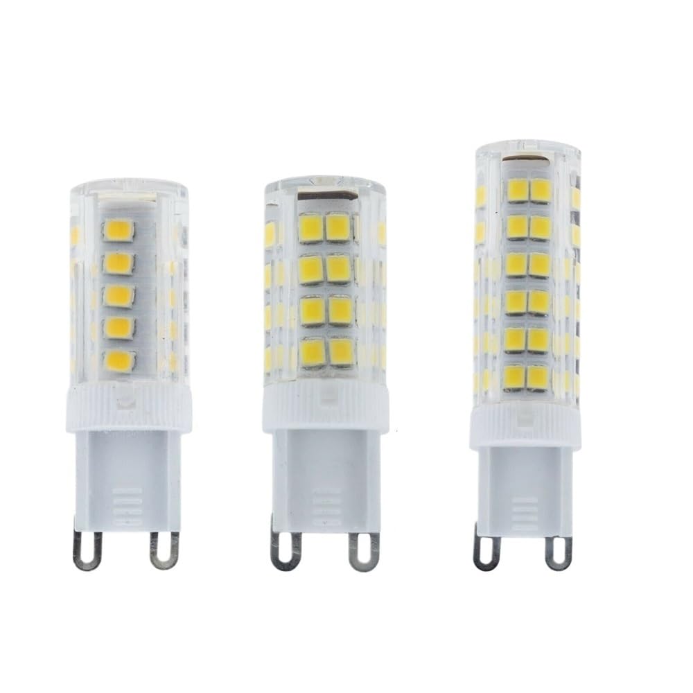NXCVBNKZJ KJXP Lighting, Pack of 12, LED Corn Bulb AC220V G4/G9/E14 3W 5W 7W Crystal Ceramic Lamp SMD2835 LED Lamp Bulb(Cold White,G9 51LED 5W)