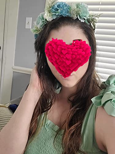 Vivivalue Fairy Flower Crown Blue Floral Headband Elf Headpiece for Women Princess Wedding Bridal Shower Photo Prop Cosplay Renaissance