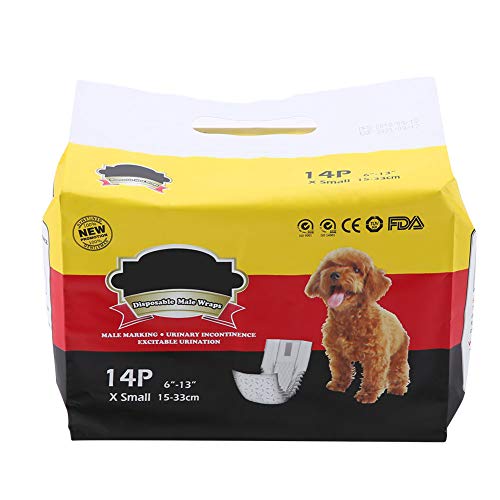 Jeanoko Pet Care Disposable Male Dog Diapers Breathable Male Dog Puppy Belly Wraps Diaper Nappy Sanitary Physiological Pants Super Absorbent(XS) - Image 3