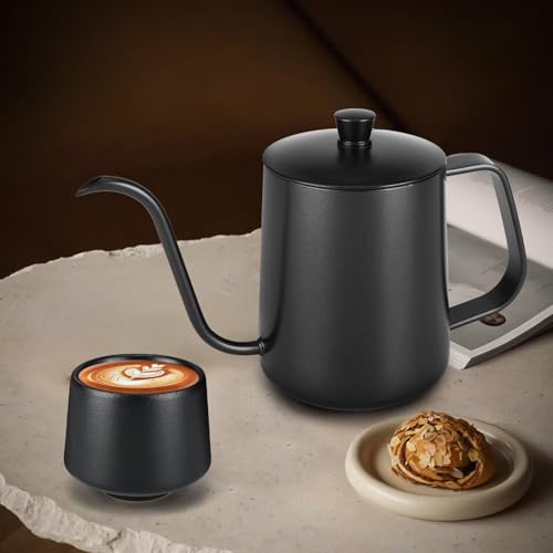 Tzmovqix Conjunto de cafeteira, balança de chaleira de café, gotejador de café, moedor de grãos, ser