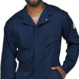 Bulwark FR mens Flame Resistant Cotton/Nylon Comfortouch Deluxe overalls and coveralls workwear apparel, Navy, 50 Tall US