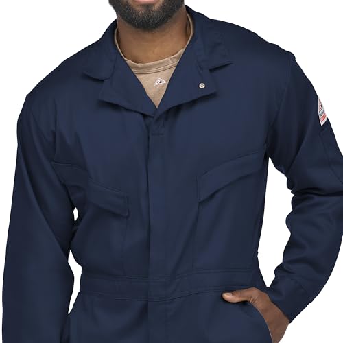 Bulwark FR mens Flame Resistant Cotton/Nylon Comfortouch Deluxe Work Utility Coveralls, Navy, 46 US by Bulwark FR - Used condition - Image 5
