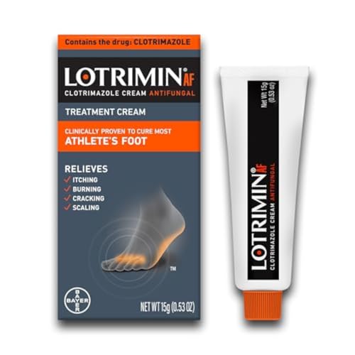 Lotrimin AF Cream for Athlete's Foot, Clotrimazole 1% Antifungal Treatment, Clinically Proven Effective Antifungal Treatment of Most AF, Jock Itch and Ringworm, Cream, .53 Ounce (15 Grams)