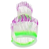 Abaodam Decoración de Acuario con Anémona de Silicona Fluorescente Plantas Artificiales Realistas para Peceras Adorno Marino Suave y Brillante para Tanques de Agua Dulce y Salada