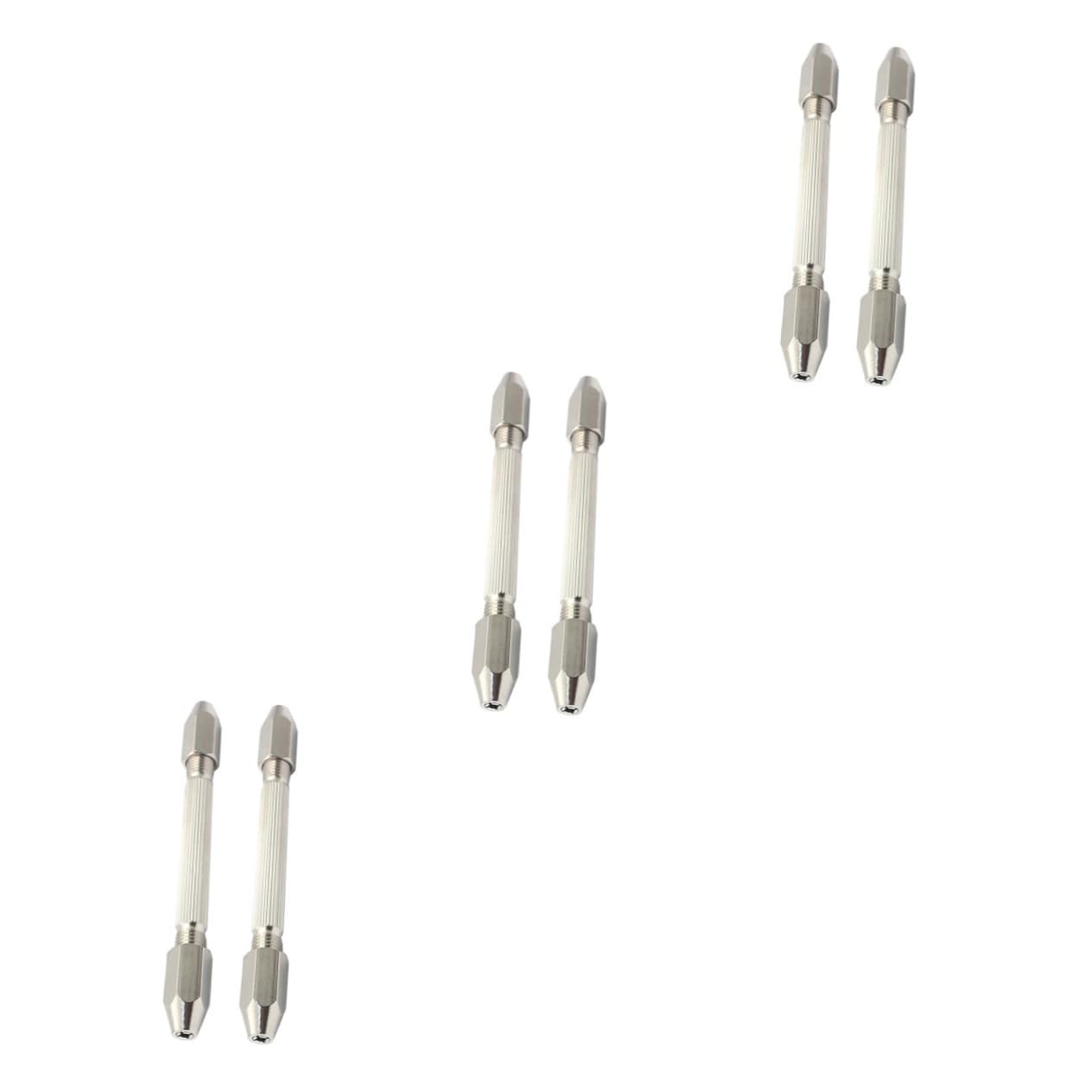 HOMSFOU 3sets Watchmaker Screwdriver Set Pin Vise Wire Tool Mini Hand Drill High Speed Durable Brass 2pcs*3