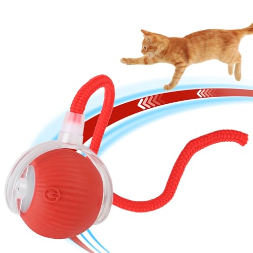 CKDSA Balle Interactive Balle Jouet Interactif Intelligente pour Chat et Chien avec Rechargeable par USB 3 Modes Commutation Améliorés Electrique Mouvement Automatique Tous Sols Moquettes Disponibles