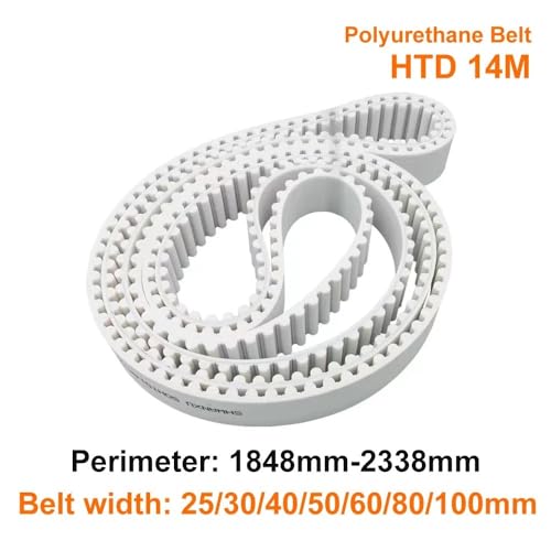 Courroie HTD 14M PU 1848mm anti-usure pour transmission stable - 3