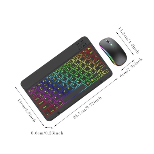 Teclado inalámbrico y ratón recargable con luces LED para llevar tu juego a cualquier lugar 6