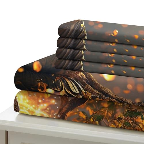 Parure de lit Bouddha impression 3D microfibre de luxe - 7