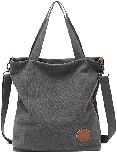 JANSBEN Handbags Shoulder Bags for Women Ladies Canvas Tote Bag Large Crossbody Bags for School Shopping Bags Multiple Pockets