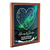 Personalized Star Map Frame Custom Star Constellation Map Wall Art The Night We Said Forever Plaque Valentines Anniversary Wedding Sign Gift for Girlfriend Boyfriend Wife Husband
