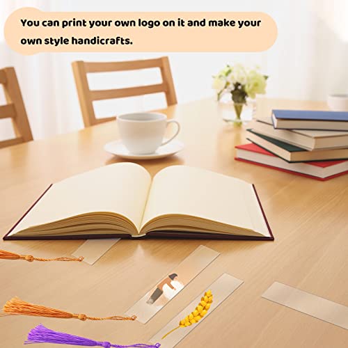 Rcybeo 80 Pack Blank Bookmarks Kits, Clear Acrylic Craft Bookmarks With Colorful Tassel, Diy Bookmark Bulk For Women Gift, Making Dried Flower Resin Bookmarks And Present Tags, 1 X 5.5 Inch #TOP5