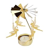 Spinning Candle Holders Angel Rotating Tea Light Holder Candlestick for Christmas Wedding Decor Spin