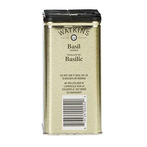 Image of Watkins All Natural Gourmet Basil Leaves, 1.9 Ounce, 6 Count