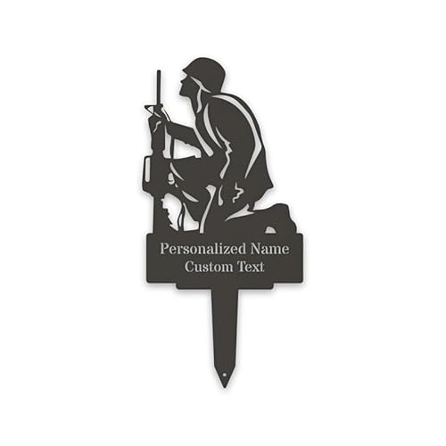 Personalized Memorial Plaque to Honor a Fallen Hero Sympathy Gift Grave Marker Military Veteran Sign(style 20)