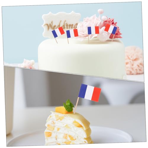 LIFKOME 200 Peças Tampa De Bandeira De Palito De Dente Topper De Bolo Palitos De Bandeira Toppers Si