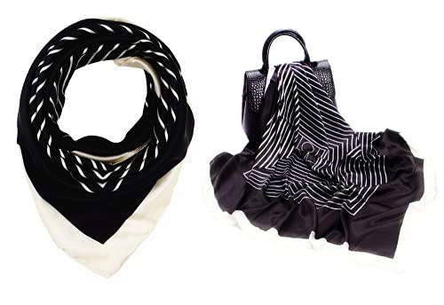 3PCS 35×35 inches large square women's satin silk like head scarf fashion pattern silk feeling hair sleeping wrap3