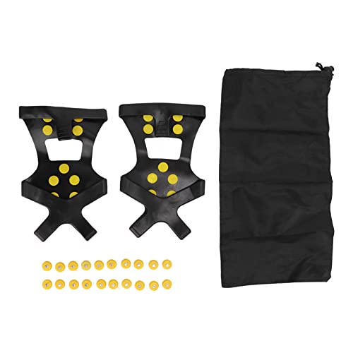 1 Pair 10 Spikes ICE Snow Grips NonSlip ICE Traction Cleats WALKING Traction Cleats for Shoes Boots Hiking Climbing (M)