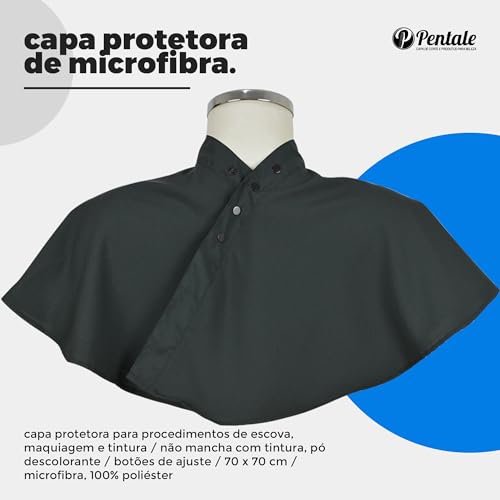 Capa Tintura, Escova, Maquiagem Não Mancha Com Descolorante (Preto)