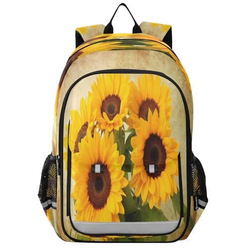 Sac à dos tournesols pour ordinateur portable parfait au collège et au lycée casual B560