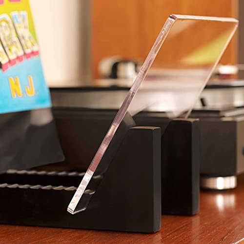 KAMAY Vinyl Record Storage -Vinyl LP Record Rack 13.7 Inches Long -Vinyl Record Holders (Black)