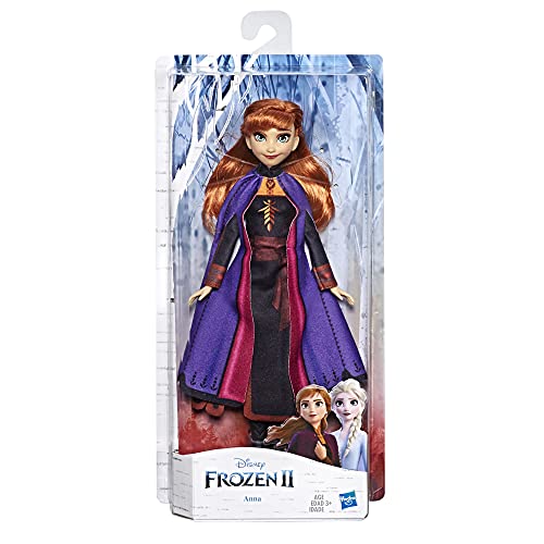 Disney Frozen Anna Fashion Doll with Long Red Hair & Outfit Inspired by Frozen 2 - Toy for Kids 3 Years Old & Up, Brown/A