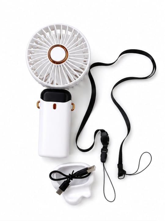 Portable Handheld Fan with LED Display, USB Type-C Rechargeable Mini Fan, 3 Speed Personal Cooling Fan, Compact Portable Fan for Travel, Office, Home, Outdoor, Camping, Blue-picture-28