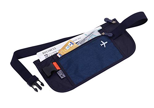 TROIKA-Safety-Belt-BLB20DB-Belt-Bag-2-Zipped-Compartments-Flat-Money-Belt-RFID-Reading-Protection-Tickets-Passport-ID-Cards-Driving-Licence-Boarding-Cards-Original