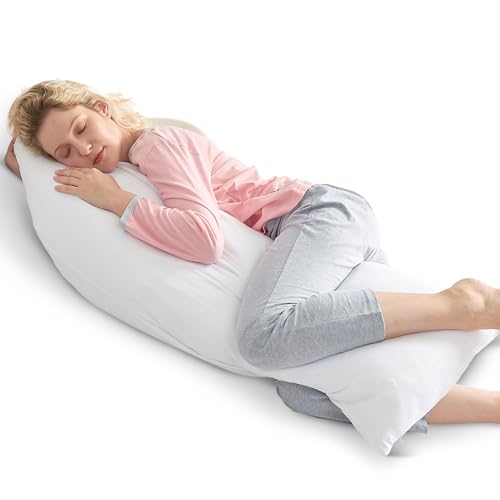 Cheer Collection Long Body Pillow - Down Alternative 20x54 Full Body Pillow with Zippered Cover - Body Pillow for Side Sleeping