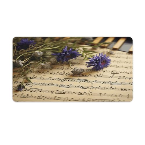Tapis de souris imperméable motif musique grand format gaming