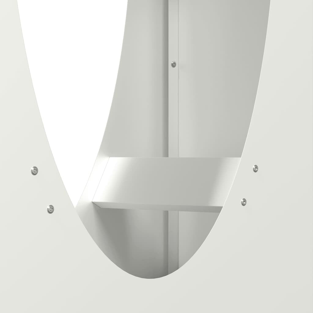 Porta Legna da Interno in Acciaio Laminato a Freddo, Rastrelliera per Legna da Ardere 60 kg, Design Elegante per Camino, Colore Bianco 50x23x100 cm, Facile Assemblaggio,