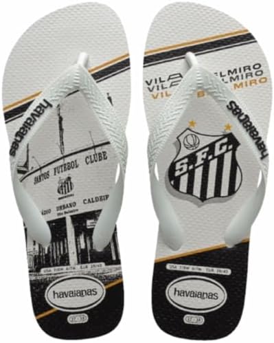 Chinelo Havaianas Top Times Santos Unissex (Branco, BR, Adulto, F...