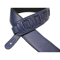 Walker & Williams G-52 Bleu marine Sangle avec dos rembourré - Les Beatles, Paul McCartney, John Lennon, RIngo Starr, George Harrison Walker & Williams G-52 Bleu marine Sangle avec dos rembourré – Image 3