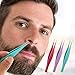 3 Pcs Point Tweezers Ingrown Hair Tweezers Precision Nose Needle Point Tip Tweezers Fine Point Tip Ingrown Hair Stainless Steel Blackhead Remover for Facial Hair Eyebrow Remover