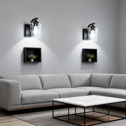 SURPALIG Battery Operated Wall Sconce Set of Two, Wireless, Rechargeable Wireless Wall Lights with Dimmable Bulb and Clear Wine Glass, Remote Modern Vanity Lighting for Bedroom Living Room Hallway by SURPALIG - Image 5