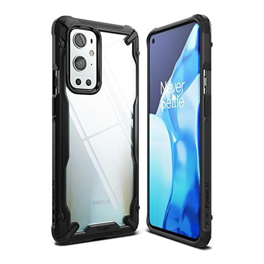 Ringke Fusion-X Kompatibel med OnePlus 9 Pro Skal Fodral Hård PC Baksida Stötsäker Heavy Duty TPU Stötfångare Skyddande Bakskal - Black