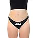 Dirty Girl Undies Si Papi Women's High Rise Sexy Thong, Dirty Undies! Small Black