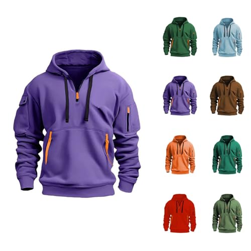 MCILLO Basic Hoodies for Men 2025 Long Sleeve Essentials Hooded Sweatshirt with Pocket Pullover Hoodie Mens Hoodies