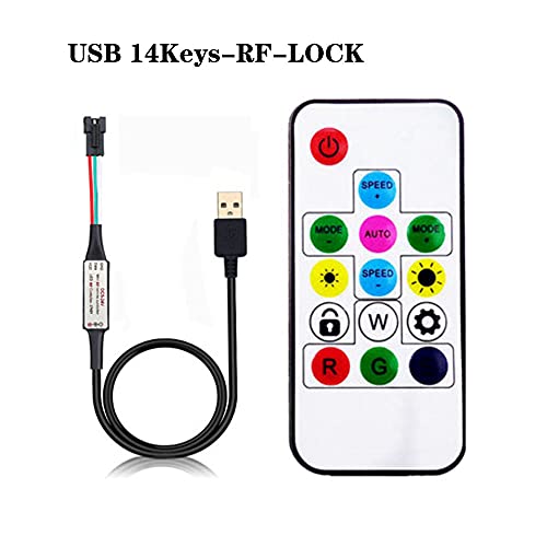 Controlador USB para cinta de LED RGB con mando remoto miniatura 2