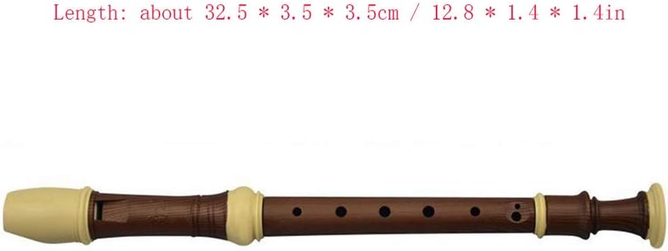 Flute Bamboo Flute German-Style 8 Holes Recorder Soprano Clarinet Chinese Vertical Dizi ABS Resin C Key Bamboo Flute C Flute Musical Instrument (Color : A)
