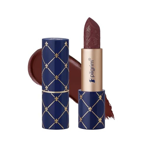 Image of Pilgrim Oh So Creme! Bullet Lipstick | Silky-Matte Finish | Highly Pigmented and Long Lasting | Enriched with Exotic French Grape Seed Oil | (Hot Chocolat-24)
