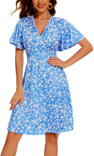 Image of DinyIn Women's 2025 Summer Short Sleeve Casual Dresses