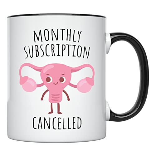 YouNique Designs Funny Post Hysterectomy Cup, 11 Ounces, Uterus Mug, Get Well Mug for Women After Surgery, Black Handle