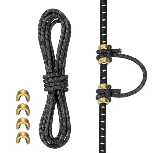 YELARXI boucle D archerie corde 3 pi noire