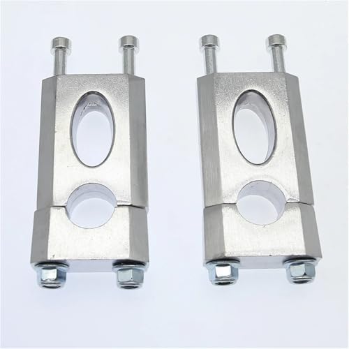 Pince Guidon Riser haut de gamme en aluminium argenté 22mm pour Pit Bike 125cc