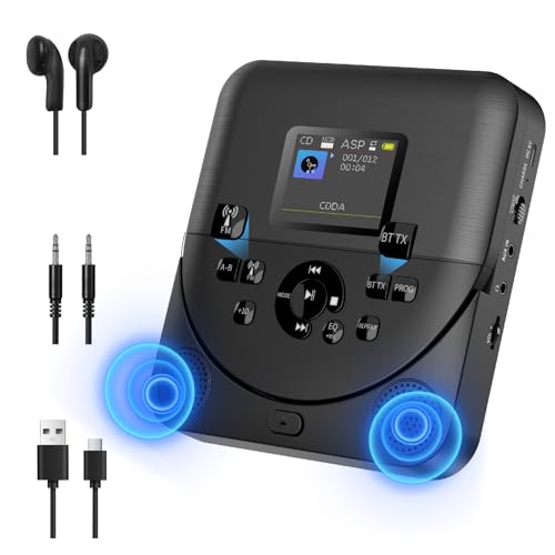 Amazon.co.jp: ポータブルCDプレーヤー Bluetooth送受信対応