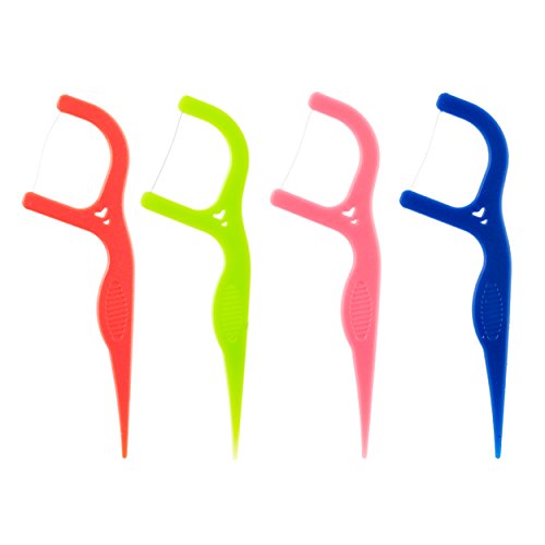 450 Disposable Floss Picks: The World's Most Convenient Floss Picks, Individually Wrapped In 4 Colors #TOP1