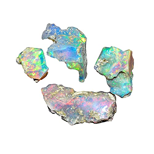 QNAVIC 25 Carat AA+ Natural Raw Ethiopian Fire Opal Rough Gemstone Crystals Chakra Healing Energy Stones October Birthstone Jewelry Making Supplies DIY Gifts Art Crafts Wire Wrapping Stones